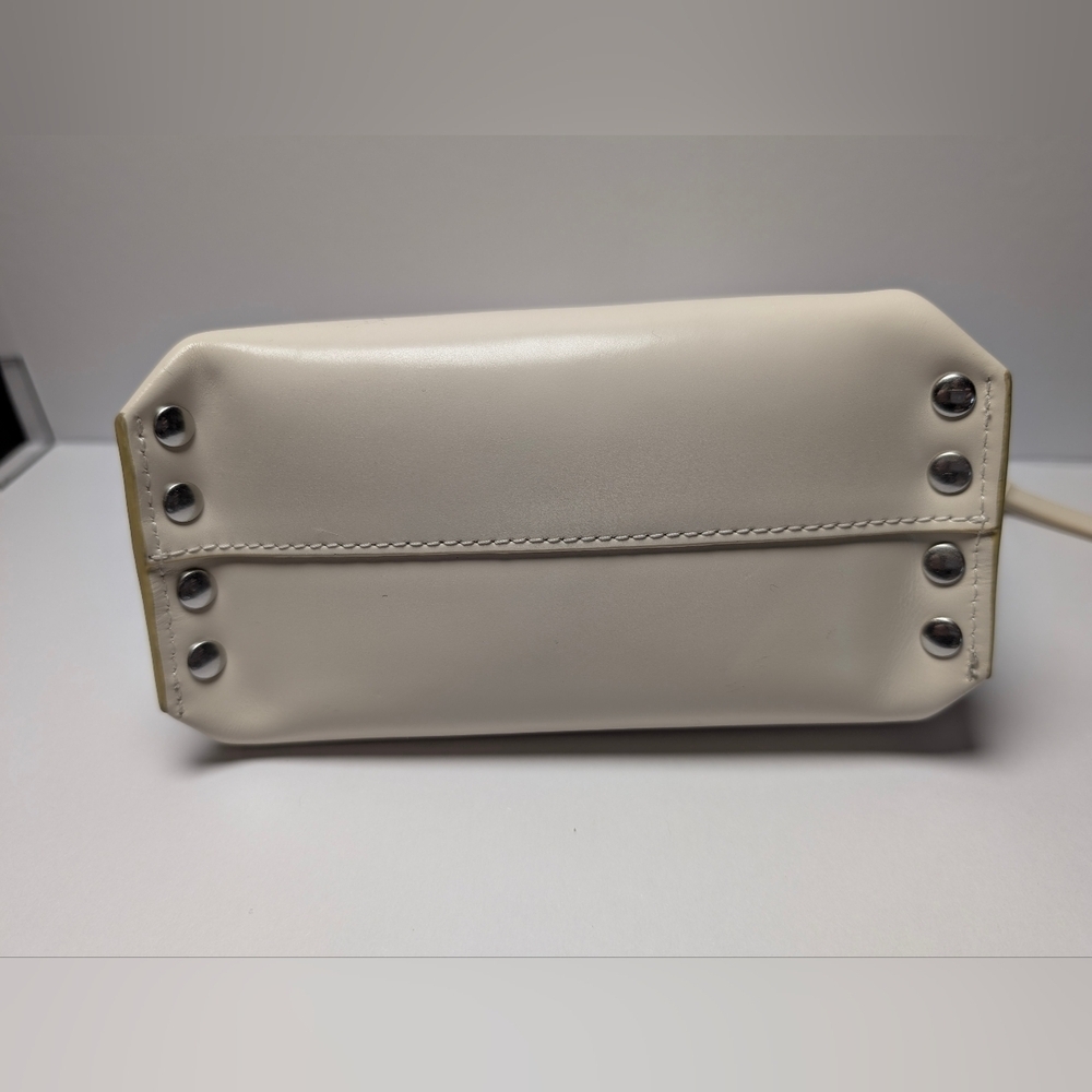 Small White leather AllSaints Anais Pouch Makeup Case - Picture 7 of 14